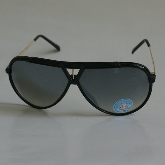 NWT TruVintage Combo black&gold frame Aviator gradient mirrored lens Sunglasses - Picture 2 of 5